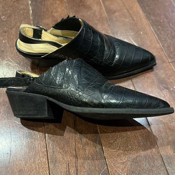 Frank and Oak black wester-style sling backs - Picture 2 of 5